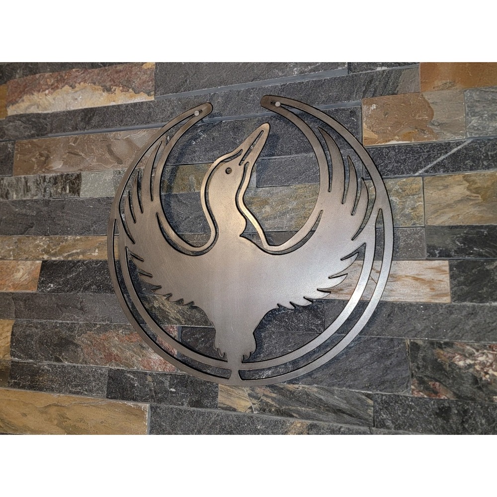 Steel Rebel Loon 8" Metal Sign, Minnesota Alliance Circle Plasma Cut Wall Decor‎